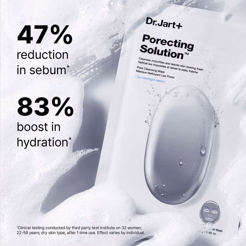 Dr.Jart+ Dermask™ Porecting Solution лист маска со јаглен, погодна за масна кожа 28g 6
