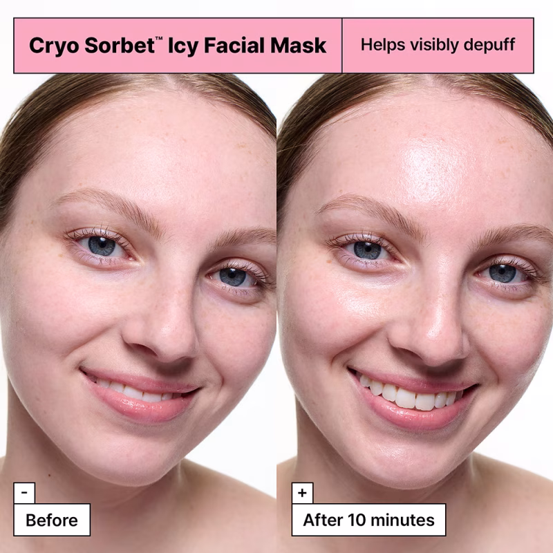 Dr.Jart+ Cryo Sorbet™ Icy Cooling Mask пакување од 4 маски за лице за видливо намалување на отеченоста 4g x 40g 6
