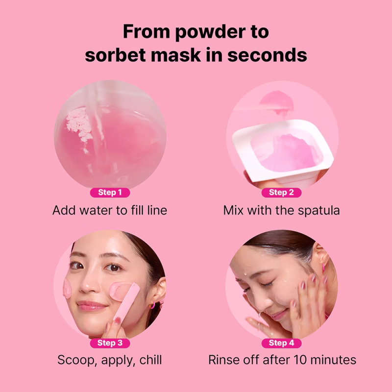 Dr.Jart+ Cryo Sorbet™ Icy Cooling Mask пакување од 4 маски за лице за видливо намалување на отеченоста 4g x 40g 14