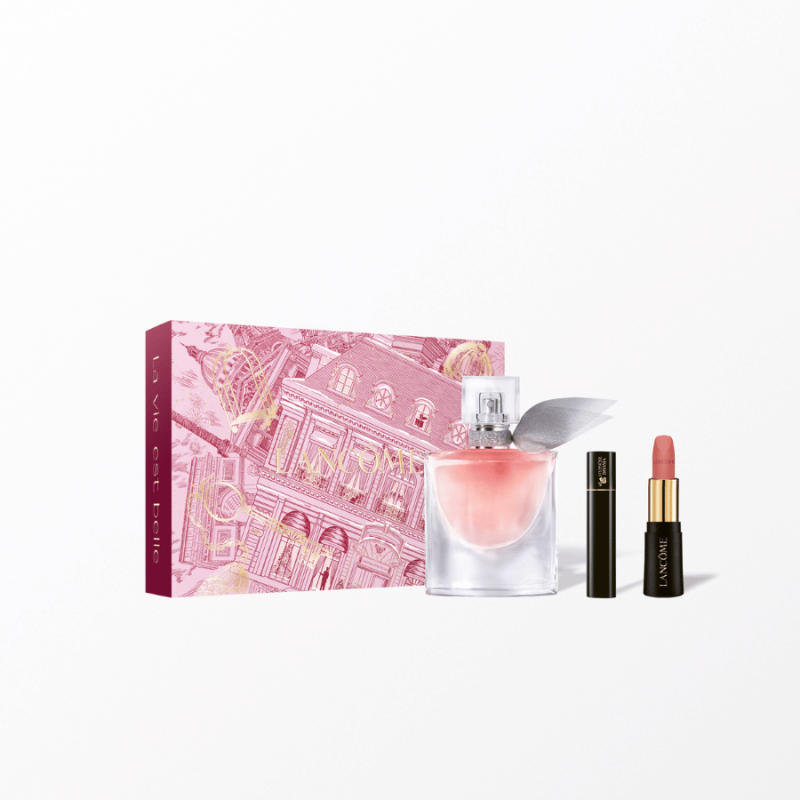 Lancôme La vie est belle Eau de parfum 30ml + мини Hypnose Mascara 2ml + мини L'Absolu Rouge Cream #217 1