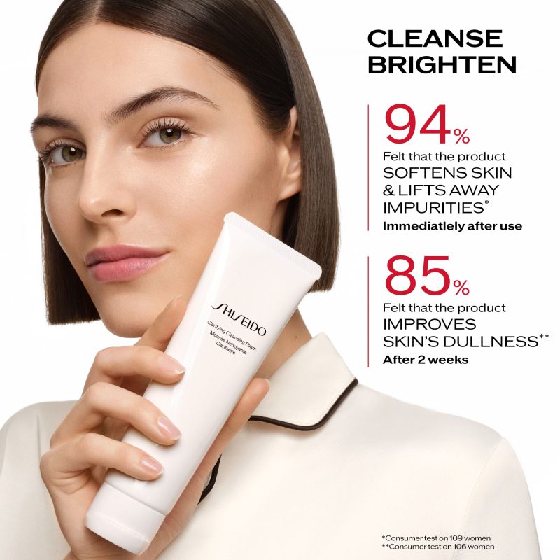 Shiseido Clarifying Cleansing Foam кремаст пенаст чистач за прочистување и сјај на кожата 125ml 7 Shiseido Clarifying Cleansing Foam кремаст пенаст чистач за прочистување и сјај на кожата 125ml 6