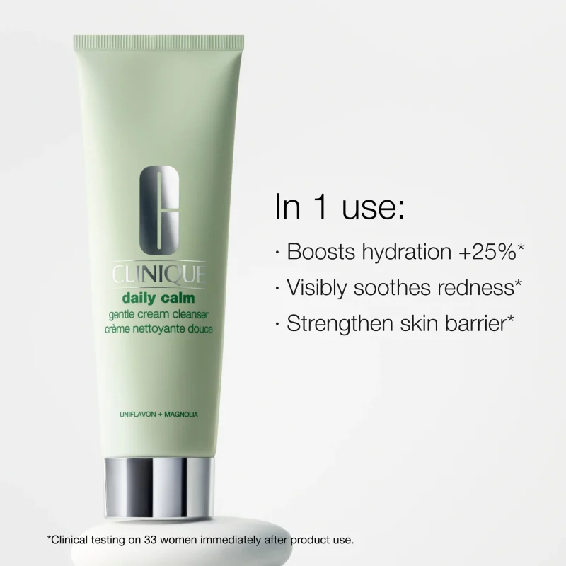 Clinique Daily Calm™ Gentle Cream Cleanser ултранежен кремаст чистач за сите типови кожа 125ml 11 Clinique Daily Calm™ Gentle Cream Cleanser ултранежен кремаст чистач за сите типови кожа 125ml 10
