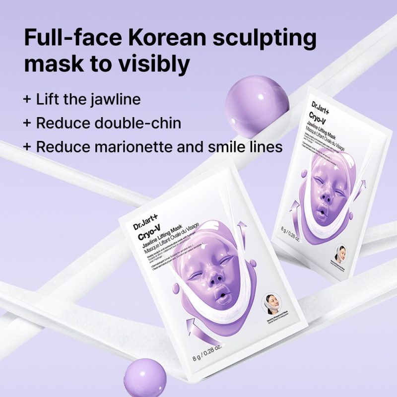 Dr.Jart+ Cryo-V Jawline Lifting Mask хидрогелна разладувачка маска за видливо скулптурирање и контурирање на вилицата 8g 5 Dr.Jart+ Cryo-V Jawline Lifting Mask хидрогелна разладувачка маска за видливо скулптурирање и контурирање на вилицата 8g 4