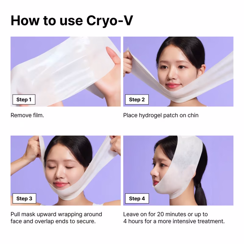 Dr.Jart+ Cryo-V Jawline Lifting Mask хидрогелна разладувачка маска за видливо скулптурирање и контурирање на вилицата 8g 17 Dr.Jart+ Cryo-V Jawline Lifting Mask хидрогелна разладувачка маска за видливо скулптурирање и контурирање на вилицата 8g 16