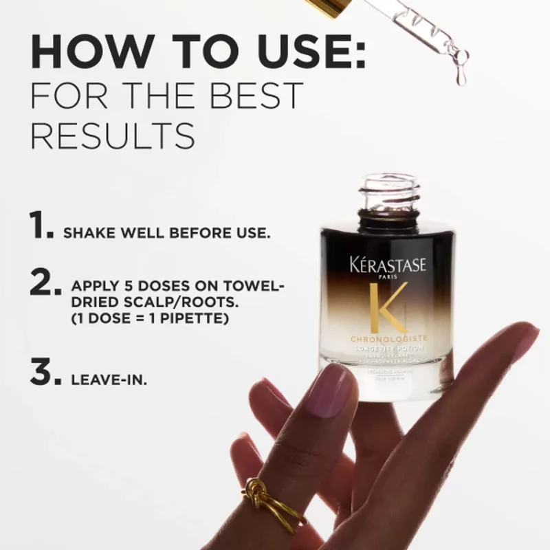 Kérastase Chronologiste Longevity Potion Scalp Serum третман за скалп против стареење на косата 30ml 7 Kérastase Chronologiste Longevity Potion Scalp Serum третман за скалп против стареење на косата 30ml 6